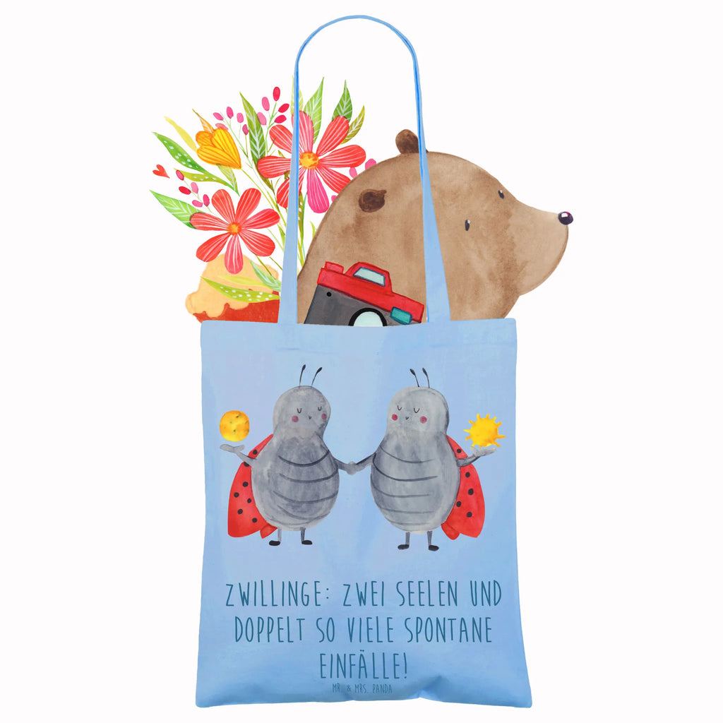 Tote bag Zwillinge: Zwei Seelen und doppelt so viele spontane Einfälle! Einkaufstasche, Beutel, Badetasche, Jutetasche, Beuteltasche, Tasche, Umhängetasche, Stoffbeutel, Shopper, Schultertasche, Jutebeutel, Strandtasche, Tragetasche, Einkaufstüte, Stofftasche, Laptoptasche, Tierkreiszeichen, Sternzeichen, Horoskop, Astrologie, Aszendent