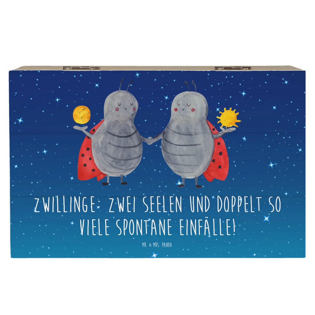 Holzkiste Zwillinge Abenteuer Schatzkiste, Erinnerungsbox, Holzkiste, Erinnerungskiste, Geschenkdose, Dekokiste, Geschenkbox, XXL, Schatulle, Truhe, Aufbewahrungsbox, Kiste, Tierkreiszeichen, Sternzeichen, Horoskop, Astrologie, Aszendent