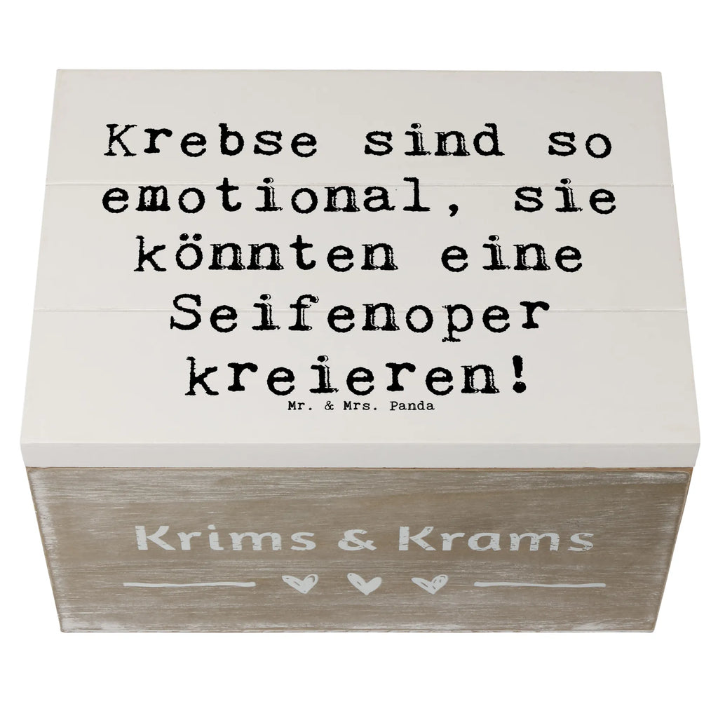 Holzkiste Spruch Emotionaler Krebs XXL, Aufbewahrungsbox, Truhe, Erinnerungskiste, Schatulle, Geschenkbox, Dekokiste, Schatzkiste, Holzkiste, Erinnerungsbox, Kiste, Geschenkdose, Tierkreiszeichen, Sternzeichen, Horoskop, Astrologie, Aszendent