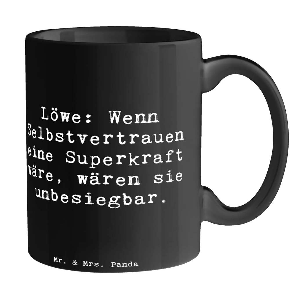 Tasse Spruch Löwe Superkraft Kaffeetasse, Tasse mit Motiven, Teetasse, Geschenktasse, Bürotasse, Porzellantasse, Keramiktasse, Tasse, Tasse mit Zitaten, Tierkreiszeichen, Sternzeichen, Horoskop, Astrologie, Aszendent