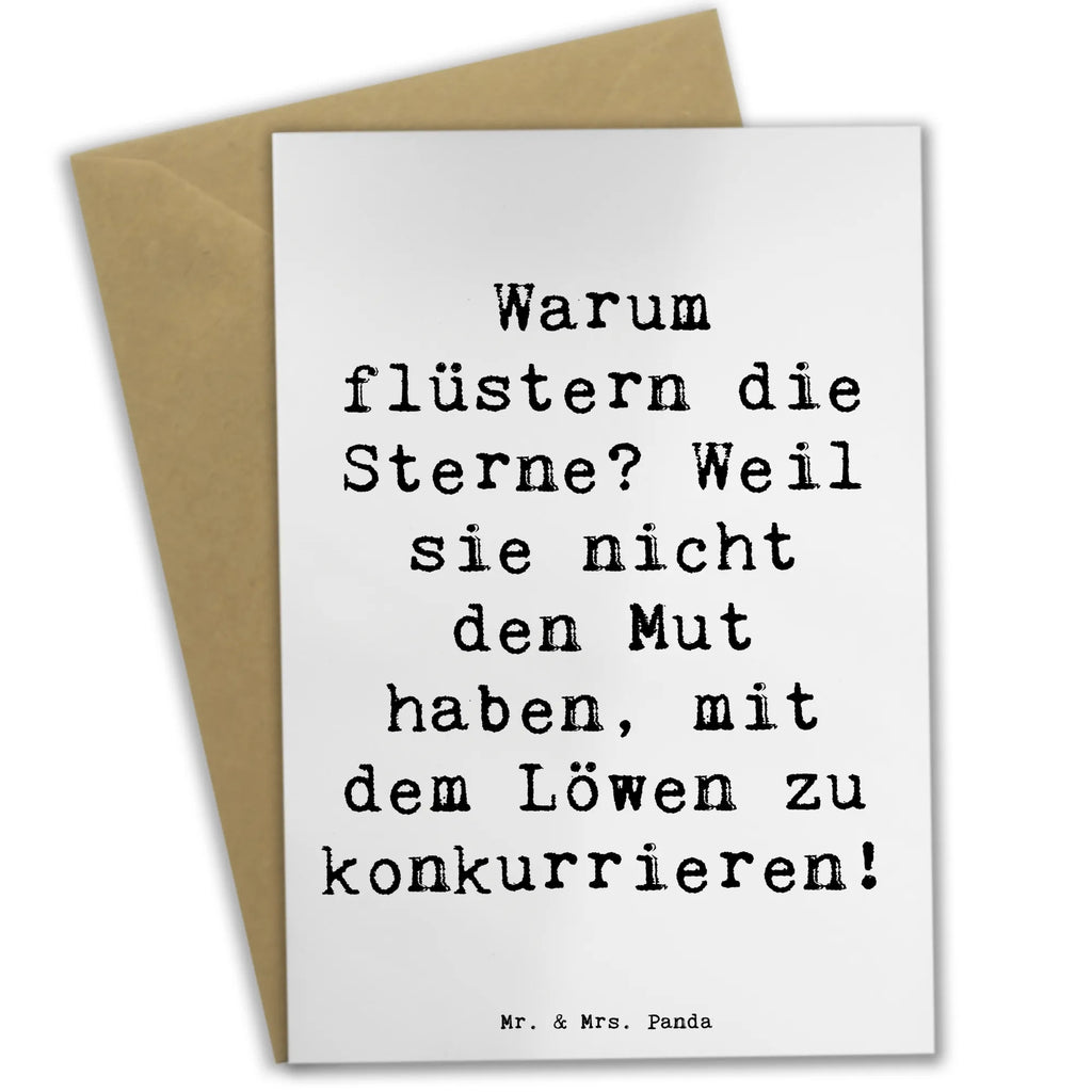Grußkarte Spruch Sterne und Löwe Grußkarte, Hochzeitskarte, Geburtstagskarte, Ansichtskarten, Einladungskarte, Klappkarte, Glückwunschkarte, Karte, Tierkreiszeichen, Sternzeichen, Horoskop, Astrologie, Aszendent