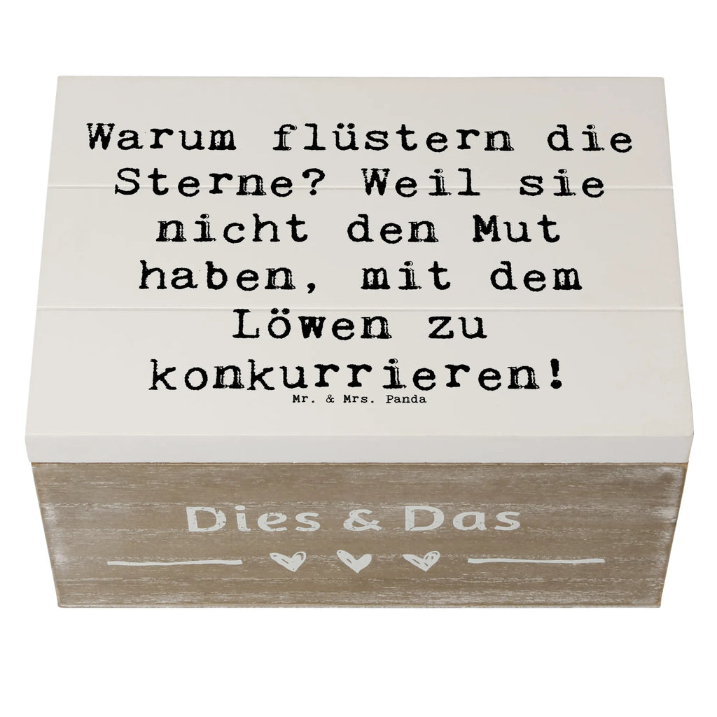 Wooden chest Saying Warum flüstern die Sterne? Weil sie nicht den Mut haben, mit dem Löwen zu konkurrieren! Kiste, Erinnerungskiste, Geschenkdose, Truhe, Erinnerungsbox, Dekokiste, Schatulle, Schatzkiste, Holzkiste, Aufbewahrungsbox, XXL, Geschenkbox, Tierkreiszeichen, Sternzeichen, Horoskop, Astrologie, Aszendent