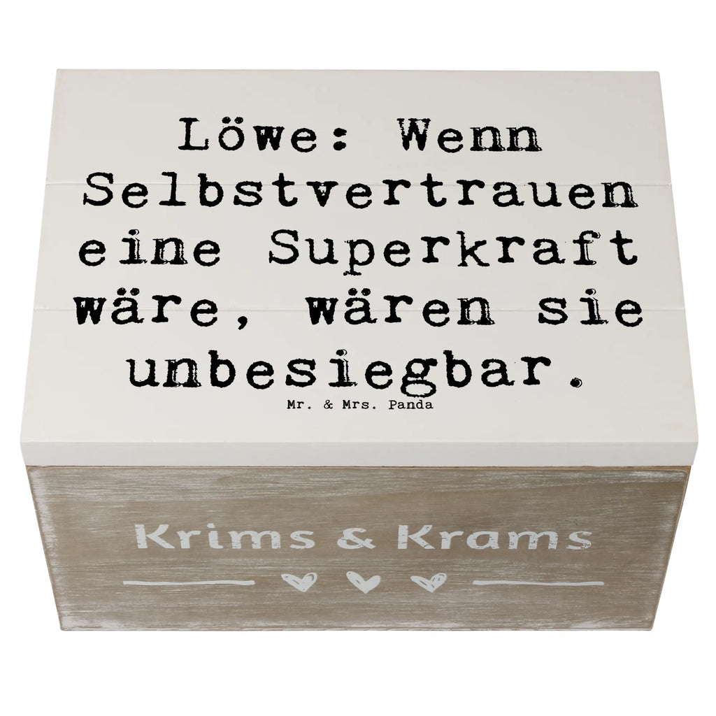 Holzkiste Spruch Löwe Superkraft Geschenkbox, Holzkiste, Dekokiste, Geschenkdose, Aufbewahrungsbox, Truhe, XXL, Erinnerungsbox, Erinnerungskiste, Schatzkiste, Kiste, Schatulle, Tierkreiszeichen, Sternzeichen, Horoskop, Astrologie, Aszendent