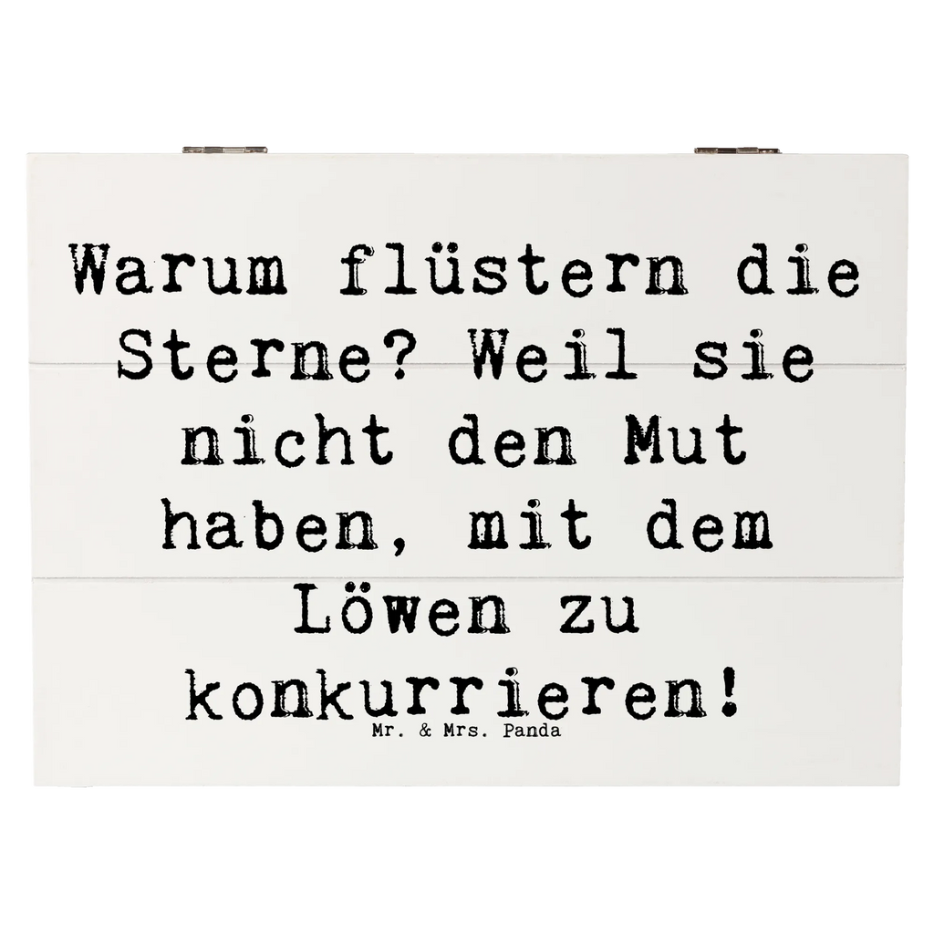 Wooden chest Saying Warum flüstern die Sterne? Weil sie nicht den Mut haben, mit dem Löwen zu konkurrieren! Kiste, Erinnerungskiste, Geschenkdose, Truhe, Erinnerungsbox, Dekokiste, Schatulle, Schatzkiste, Holzkiste, Aufbewahrungsbox, XXL, Geschenkbox, Tierkreiszeichen, Sternzeichen, Horoskop, Astrologie, Aszendent