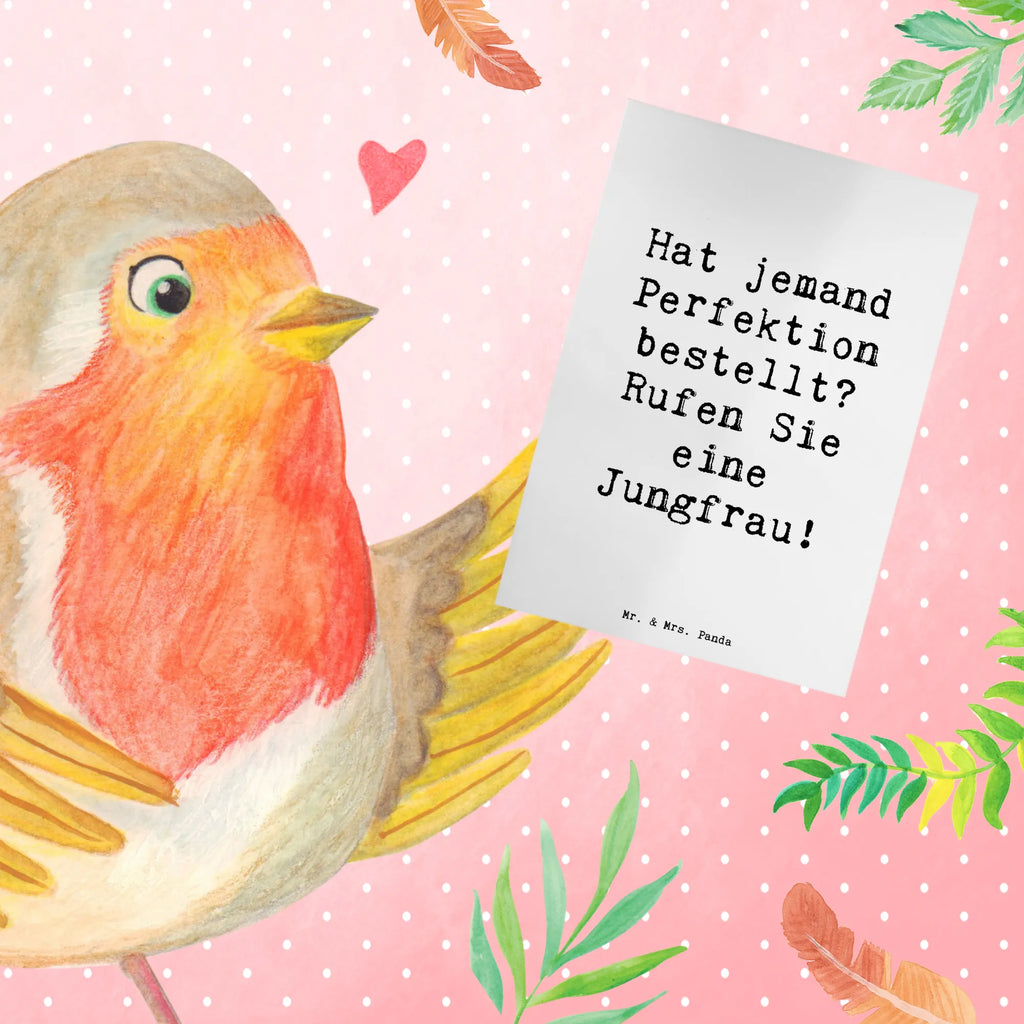 Grußkarte Spruch Jungfrau Perfektion Klappkarte, Einladungskarte, Karte, Ansichtskarten, Grußkarte, Glückwunschkarte, Hochzeitskarte, Geburtstagskarte, Tierkreiszeichen, Sternzeichen, Horoskop, Astrologie, Aszendent