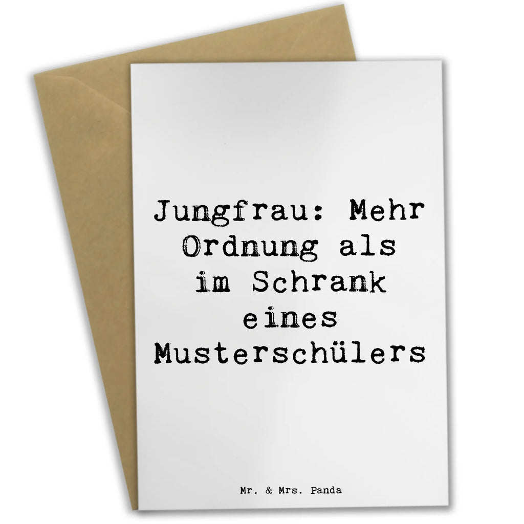 Grußkarte Spruch Jungfrau Ordnung Karte, Ansichtskarten, Glückwunschkarte, Hochzeitskarte, Einladungskarte, Grußkarte, Klappkarte, Geburtstagskarte, Tierkreiszeichen, Sternzeichen, Horoskop, Astrologie, Aszendent