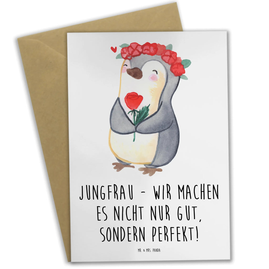 Grußkarte Jungfrau Perfektion Karte, Klappkarte, Grußkarte, Geburtstagskarte, Ansichtskarten, Glückwunschkarte, Hochzeitskarte, Einladungskarte, Tierkreiszeichen, Sternzeichen, Horoskop, Astrologie, Aszendent