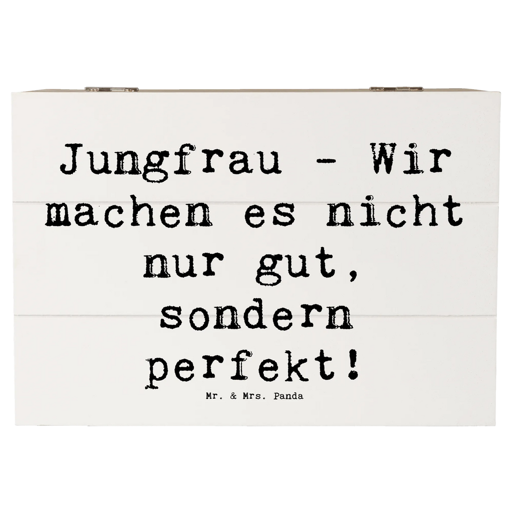 Holzkiste Spruch Jungfrau Perfektion Schatzkiste, Truhe, XXL, Geschenkdose, Erinnerungsbox, Schatulle, Holzkiste, Geschenkbox, Dekokiste, Erinnerungskiste, Kiste, Aufbewahrungsbox, Tierkreiszeichen, Sternzeichen, Horoskop, Astrologie, Aszendent
