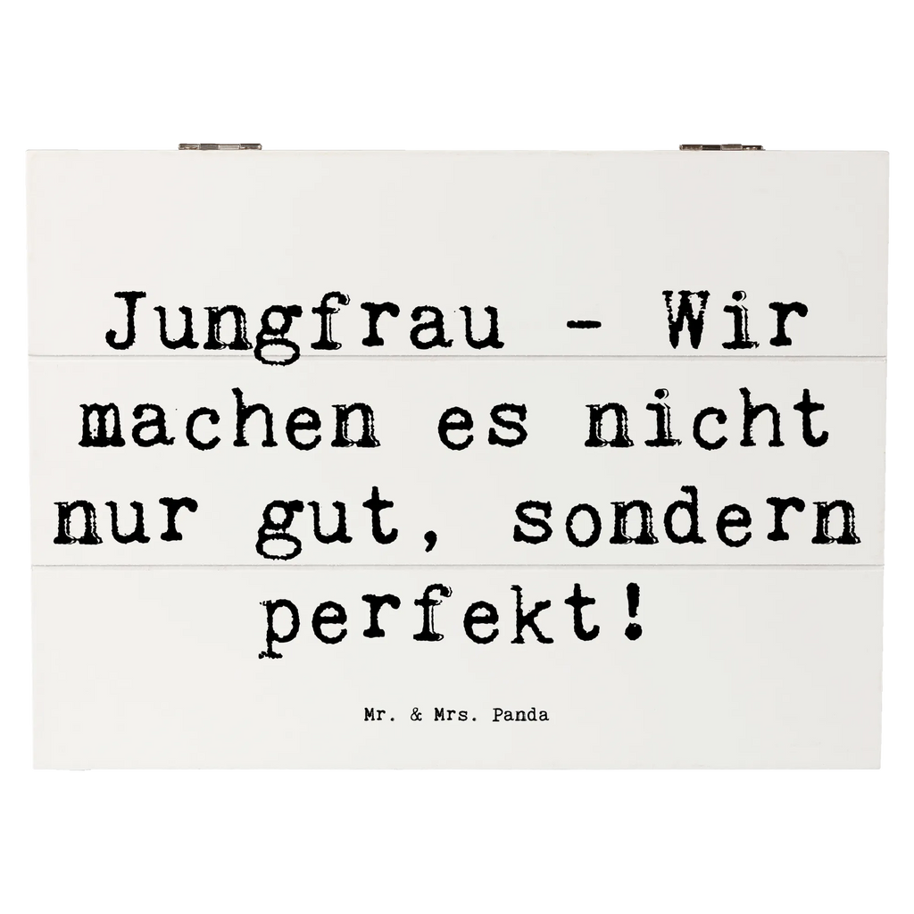 Holzkiste Spruch Jungfrau Perfektion Schatzkiste, Truhe, XXL, Geschenkdose, Erinnerungsbox, Schatulle, Holzkiste, Geschenkbox, Dekokiste, Erinnerungskiste, Kiste, Aufbewahrungsbox, Tierkreiszeichen, Sternzeichen, Horoskop, Astrologie, Aszendent