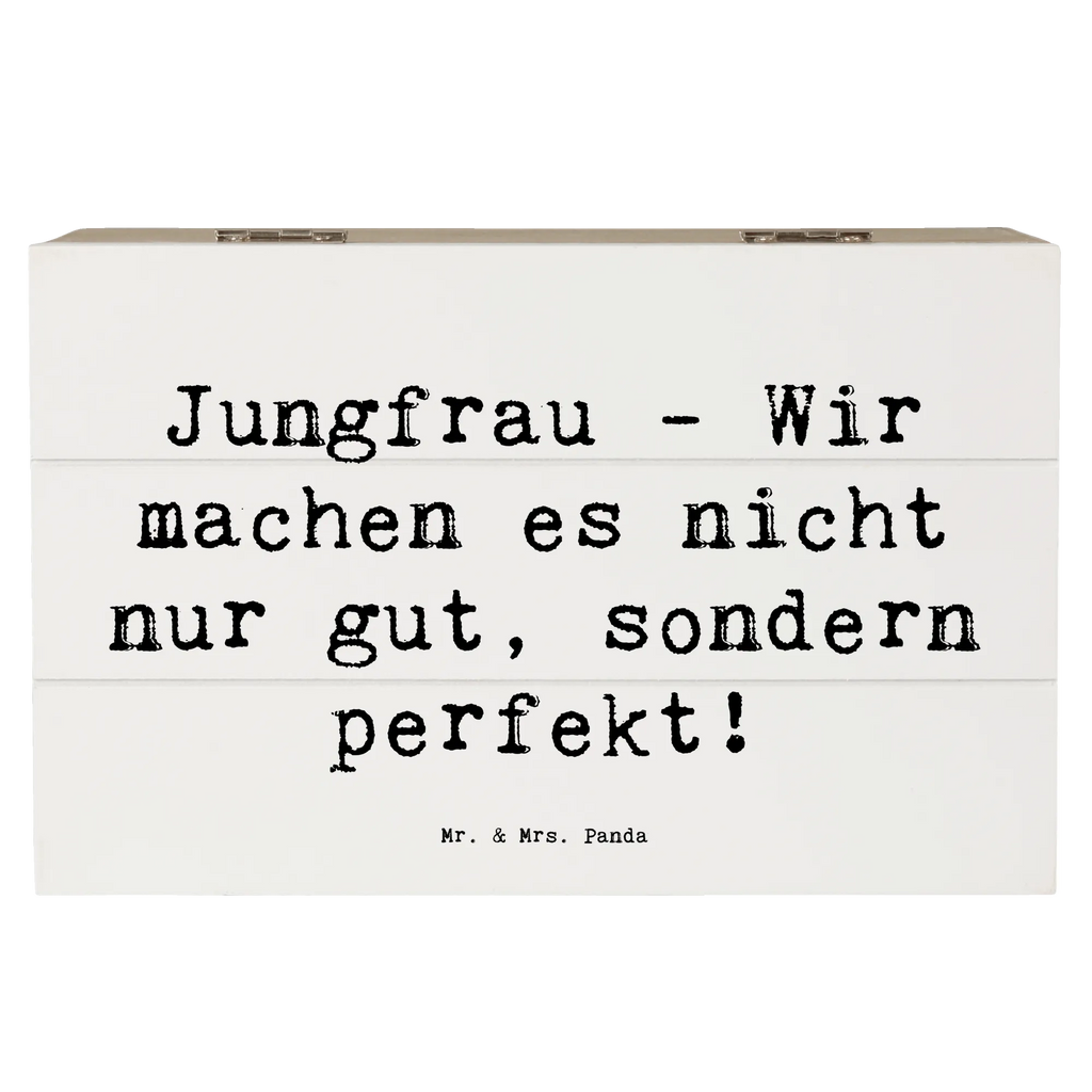 Holzkiste Spruch Jungfrau Perfektion Schatzkiste, Truhe, XXL, Geschenkdose, Erinnerungsbox, Schatulle, Holzkiste, Geschenkbox, Dekokiste, Erinnerungskiste, Kiste, Aufbewahrungsbox, Tierkreiszeichen, Sternzeichen, Horoskop, Astrologie, Aszendent