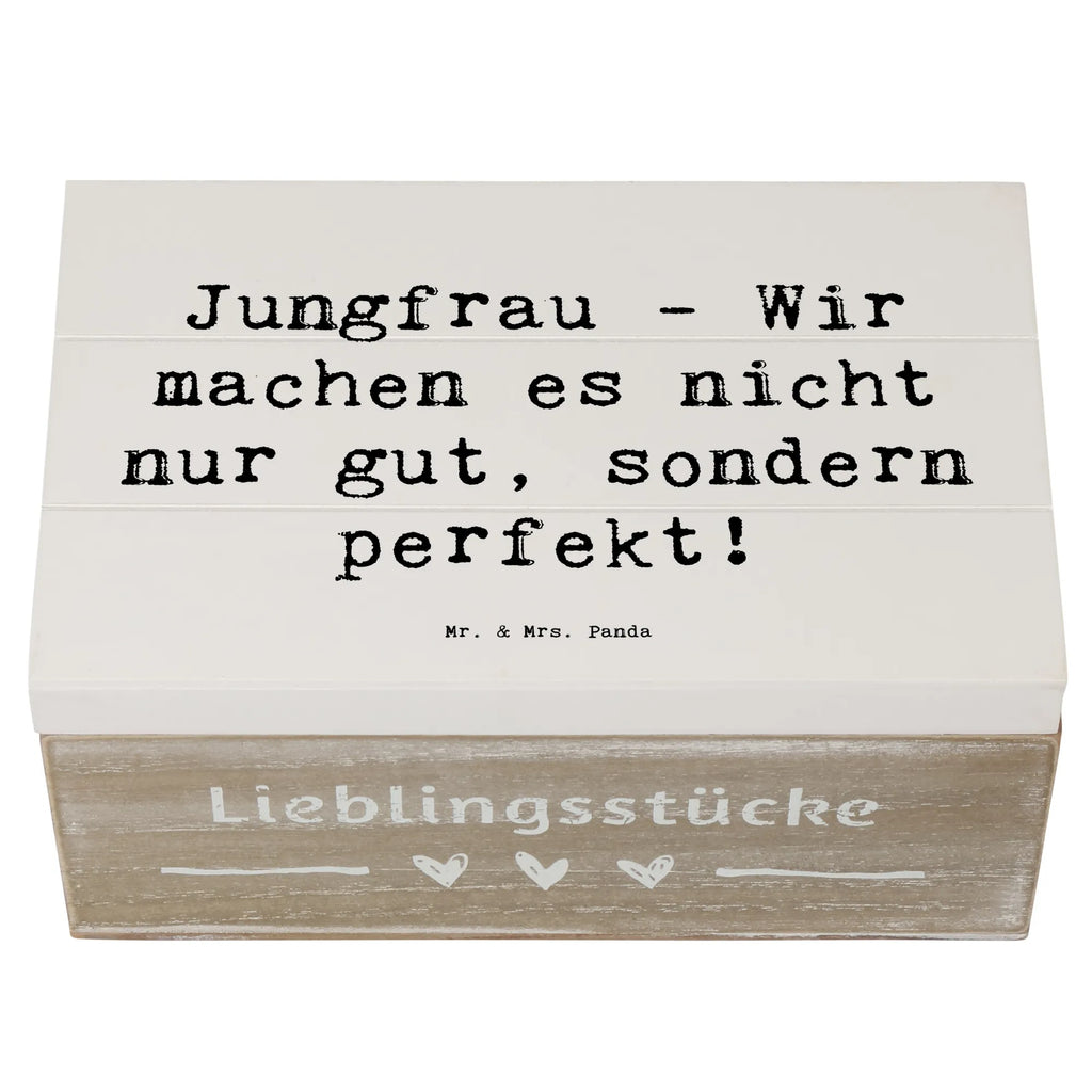 Holzkiste Spruch Jungfrau Perfektion Schatzkiste, Truhe, XXL, Geschenkdose, Erinnerungsbox, Schatulle, Holzkiste, Geschenkbox, Dekokiste, Erinnerungskiste, Kiste, Aufbewahrungsbox, Tierkreiszeichen, Sternzeichen, Horoskop, Astrologie, Aszendent