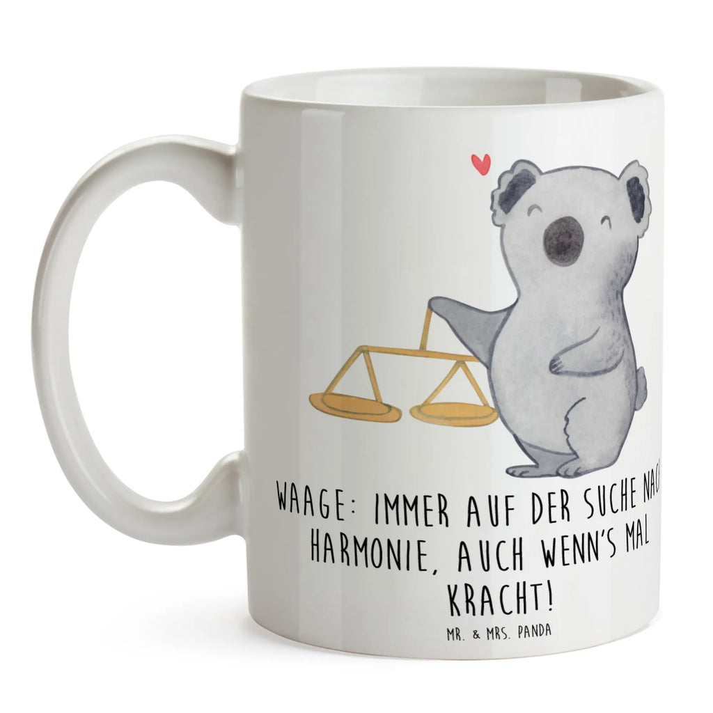 Mug Waage: Immer auf der Suche nach Harmonie, auch wenn's mal kracht! Kaffeetasse, Teetasse, Tasse mit Motiven, Bürotasse, Keramiktasse, Geschenktasse, Porzellantasse, Tasse, Tasse mit Zitaten, Tierkreiszeichen, Sternzeichen, Horoskop, Astrologie, Aszendent