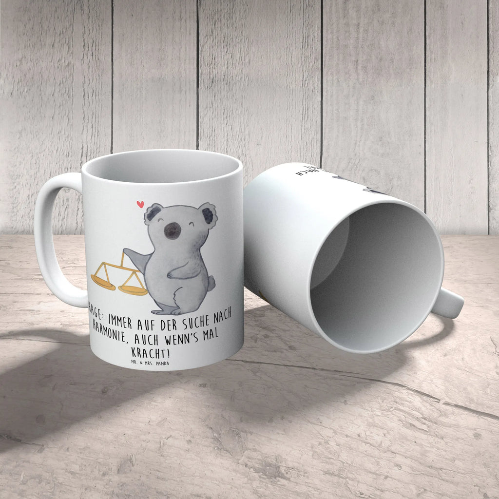Mug Waage: Immer auf der Suche nach Harmonie, auch wenn's mal kracht! Kaffeetasse, Teetasse, Tasse mit Motiven, Bürotasse, Keramiktasse, Geschenktasse, Porzellantasse, Tasse, Tasse mit Zitaten, Tierkreiszeichen, Sternzeichen, Horoskop, Astrologie, Aszendent
