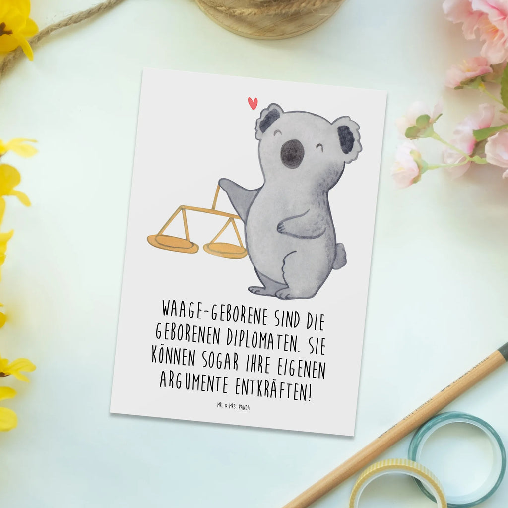 Postcard Waage-Geborene sind die geborenen Diplomaten. Sie können sogar ihre eigenen Argumente entkräften! Dankeskarte, Geburtstagskarte, Karte, Ansichtskarten, Einladung, Geschenkkarte, Ansichtskarte, Einladungskarte, Einladung Geburtstag, Einladungskarten Geburtstag, Grußkarte, Postkarte, Tierkreiszeichen, Sternzeichen, Horoskop, Astrologie, Aszendent