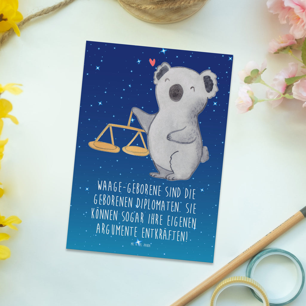 Postcard Waage-Geborene sind die geborenen Diplomaten. Sie können sogar ihre eigenen Argumente entkräften! Dankeskarte, Geburtstagskarte, Karte, Ansichtskarten, Einladung, Geschenkkarte, Ansichtskarte, Einladungskarte, Einladung Geburtstag, Einladungskarten Geburtstag, Grußkarte, Postkarte, Tierkreiszeichen, Sternzeichen, Horoskop, Astrologie, Aszendent