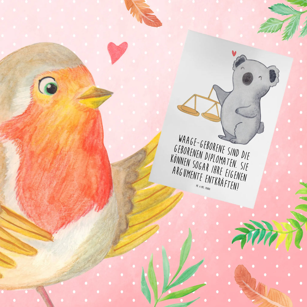 Greetings card Waage-Geborene sind die geborenen Diplomaten. Sie können sogar ihre eigenen Argumente entkräften! Karte, Ansichtskarten, Einladungskarte, Hochzeitskarte, Klappkarte, Glückwunschkarte, Grußkarte, Geburtstagskarte, Tierkreiszeichen, Sternzeichen, Horoskop, Astrologie, Aszendent