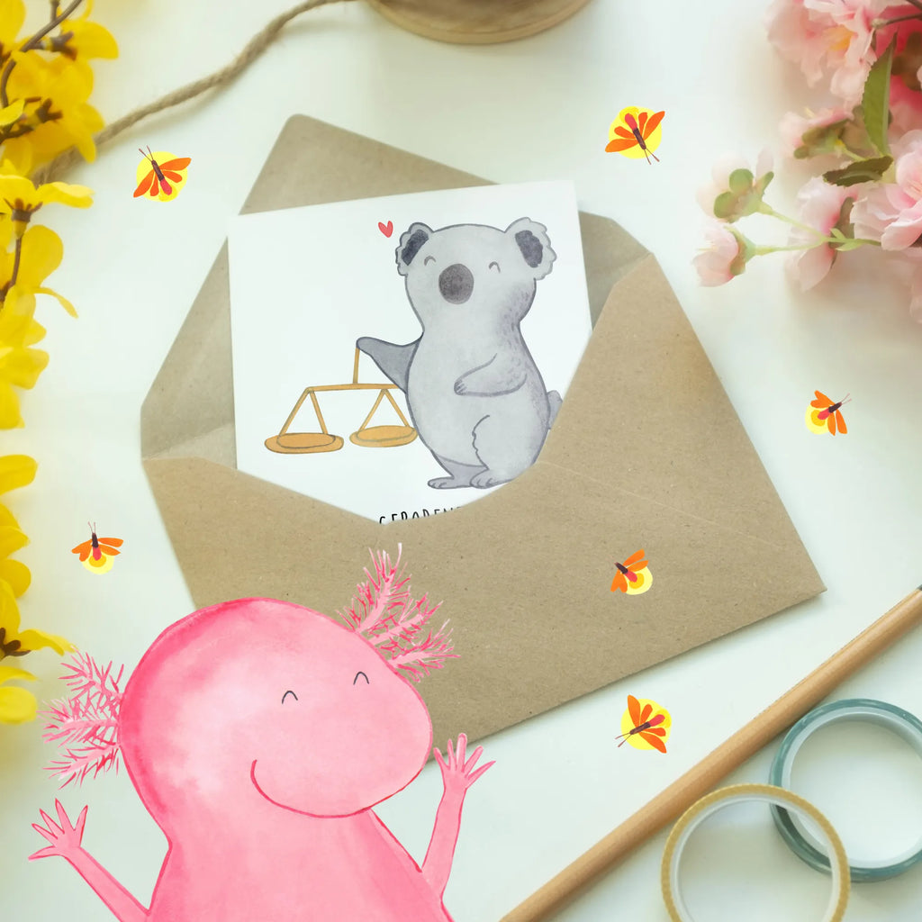 Greetings card Waage-Geborene sind die geborenen Diplomaten. Sie können sogar ihre eigenen Argumente entkräften! Karte, Ansichtskarten, Einladungskarte, Hochzeitskarte, Klappkarte, Glückwunschkarte, Grußkarte, Geburtstagskarte, Tierkreiszeichen, Sternzeichen, Horoskop, Astrologie, Aszendent