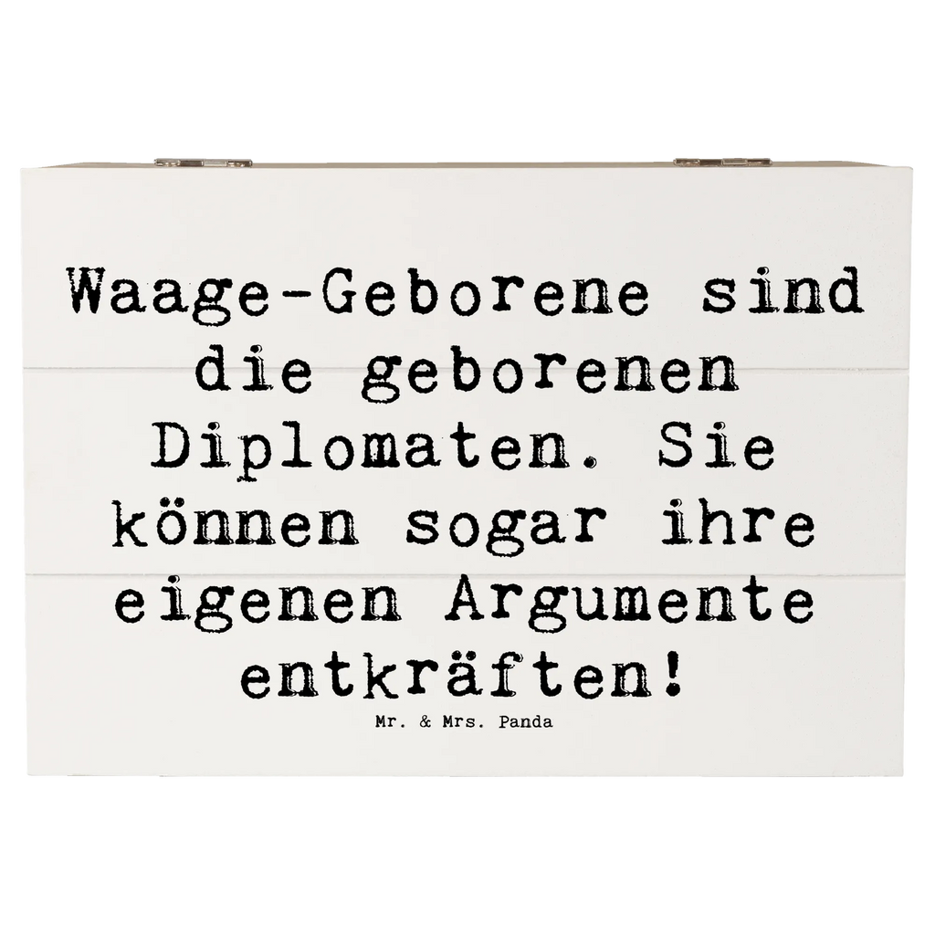 Holzkiste Spruch Diplomatische Waage XXL, Geschenkbox, Geschenkdose, Erinnerungskiste, Kiste, Aufbewahrungsbox, Truhe, Dekokiste, Schatzkiste, Erinnerungsbox, Schatulle, Holzkiste, Tierkreiszeichen, Sternzeichen, Horoskop, Astrologie, Aszendent