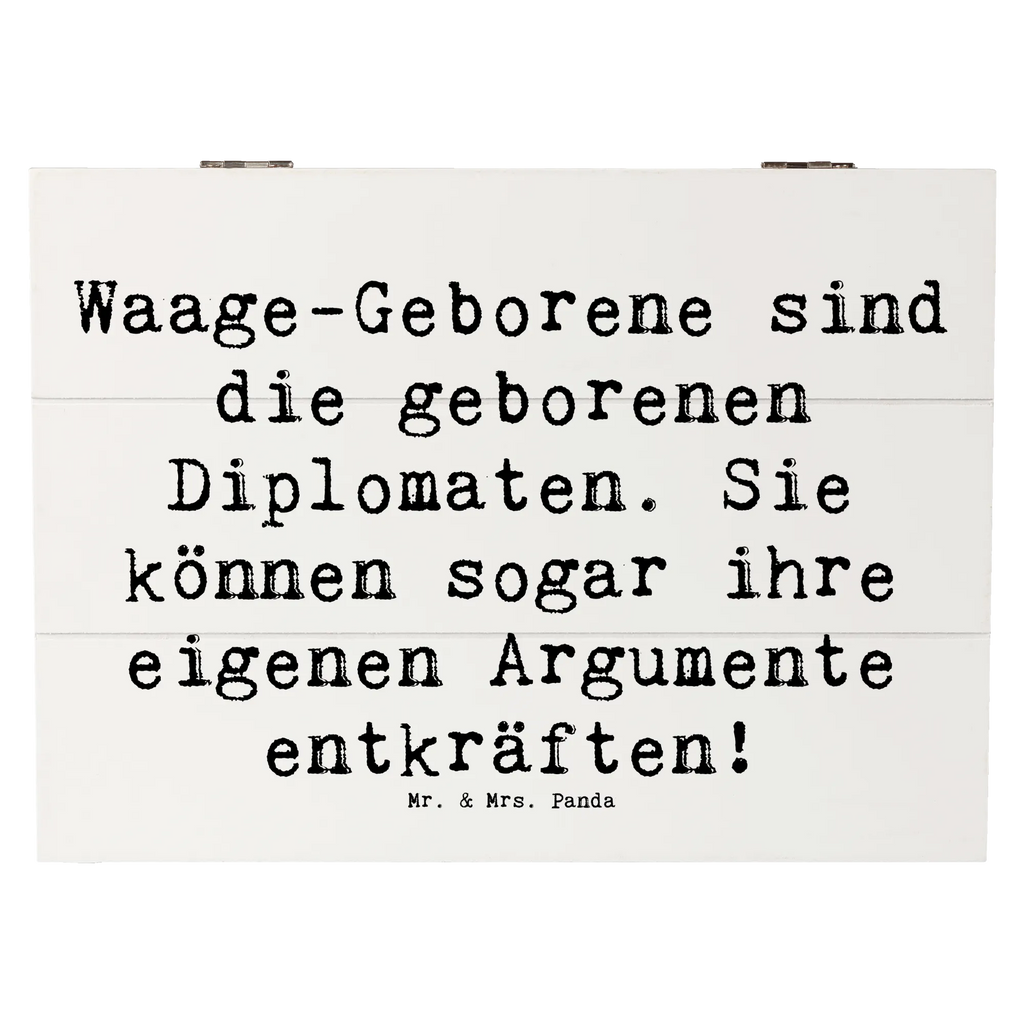 Holzkiste Spruch Diplomatische Waage XXL, Geschenkbox, Geschenkdose, Erinnerungskiste, Kiste, Aufbewahrungsbox, Truhe, Dekokiste, Schatzkiste, Erinnerungsbox, Schatulle, Holzkiste, Tierkreiszeichen, Sternzeichen, Horoskop, Astrologie, Aszendent