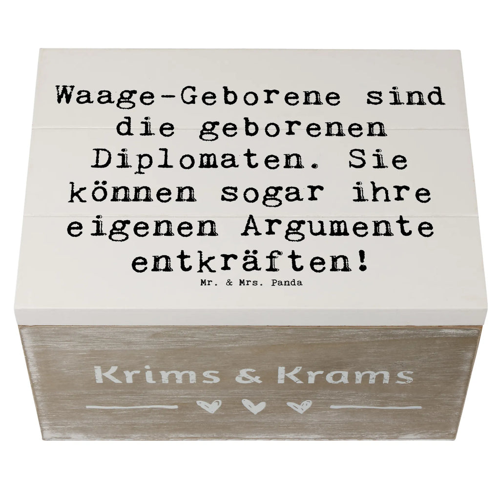 Holzkiste Spruch Diplomatische Waage XXL, Geschenkbox, Geschenkdose, Erinnerungskiste, Kiste, Aufbewahrungsbox, Truhe, Dekokiste, Schatzkiste, Erinnerungsbox, Schatulle, Holzkiste, Tierkreiszeichen, Sternzeichen, Horoskop, Astrologie, Aszendent