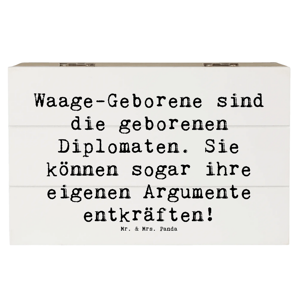 Holzkiste Spruch Diplomatische Waage XXL, Geschenkbox, Geschenkdose, Erinnerungskiste, Kiste, Aufbewahrungsbox, Truhe, Dekokiste, Schatzkiste, Erinnerungsbox, Schatulle, Holzkiste, Tierkreiszeichen, Sternzeichen, Horoskop, Astrologie, Aszendent