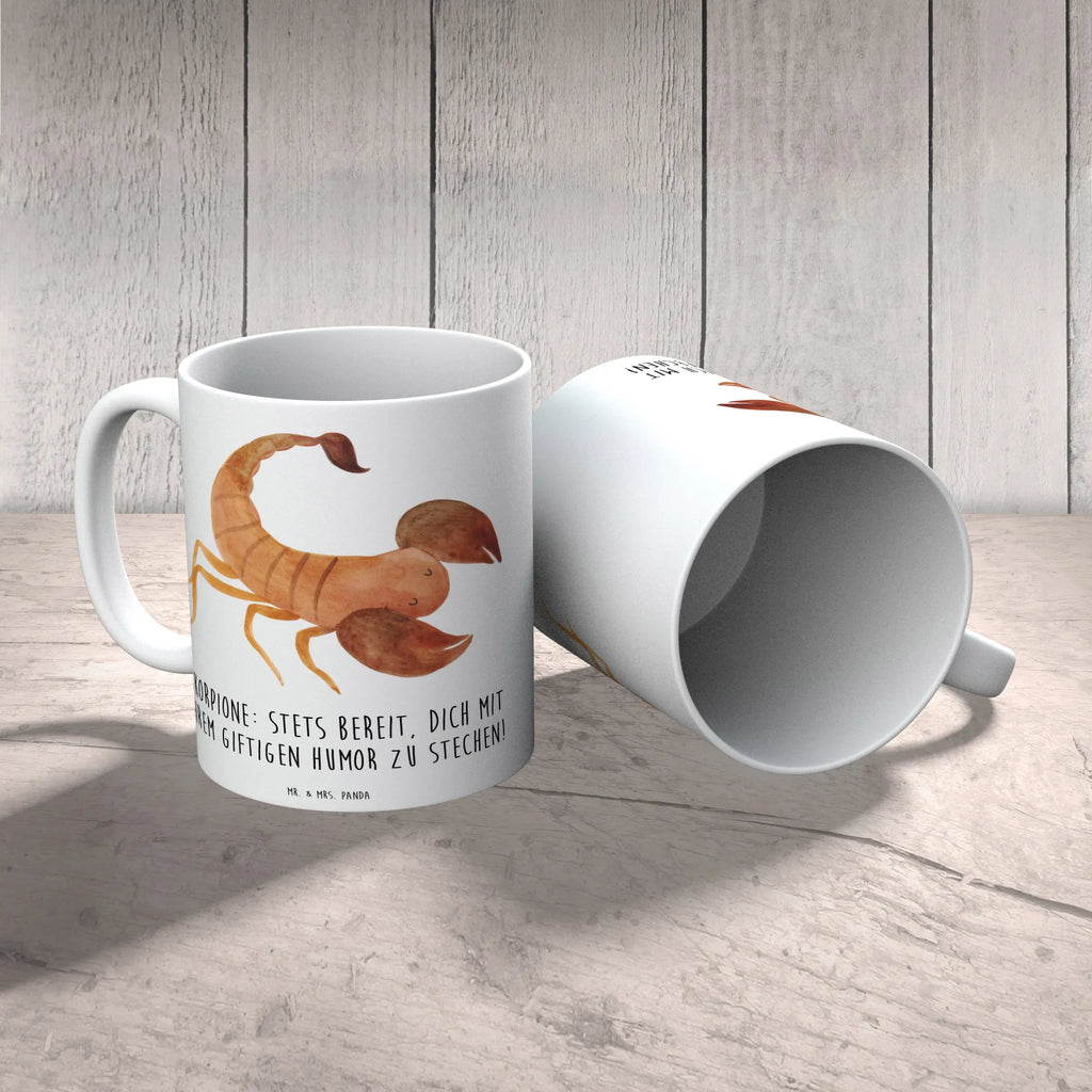 Mug Skorpione: Stets bereit, dich mit ihrem giftigen Humor zu stechen! Teetasse, Tasse mit Motiven, Kaffeetasse, Porzellantasse, Keramiktasse, Geschenktasse, Bürotasse, Tasse, Tasse mit Zitaten, Tierkreiszeichen, Sternzeichen, Horoskop, Astrologie, Aszendent