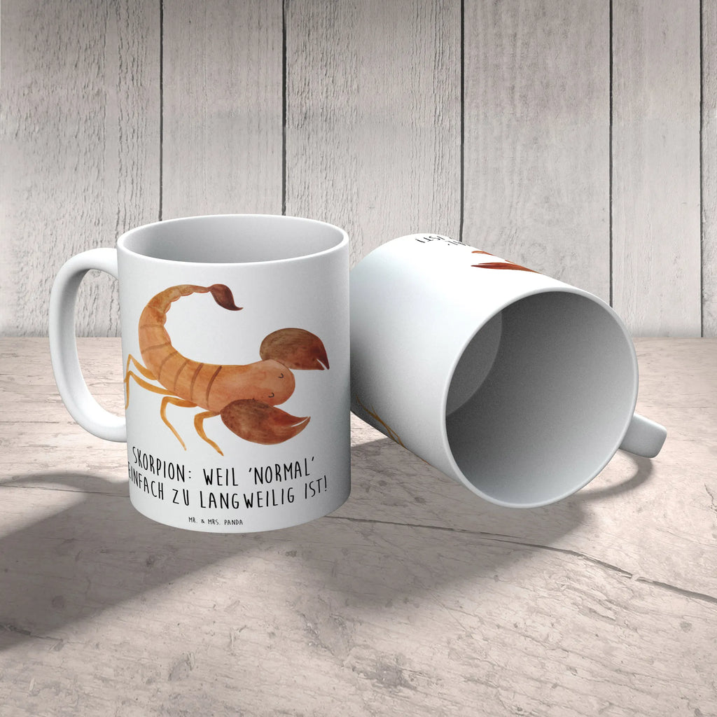 Mug Skorpion: Weil 'normal' einfach zu langweilig ist! Porzellantasse, Tasse, Tasse mit Motiven, Keramiktasse, Bürotasse, Teetasse, Kaffeetasse, Geschenktasse, Tasse mit Zitaten, Tierkreiszeichen, Sternzeichen, Horoskop, Astrologie, Aszendent
