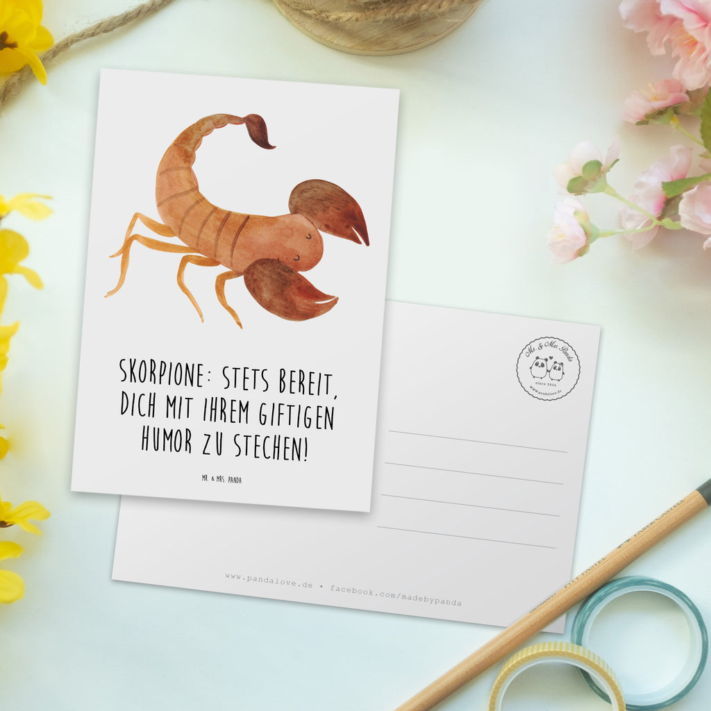Postcard Skorpione: Stets bereit, dich mit ihrem giftigen Humor zu stechen! Einladungskarten Geburtstag, Karte, Geschenkkarte, Geburtstagskarte, Einladungskarte, Grußkarte, Einladung Geburtstag, Ansichtskarten, Einladung, Dankeskarte, Ansichtskarte, Postkarte, Tierkreiszeichen, Sternzeichen, Horoskop, Astrologie, Aszendent