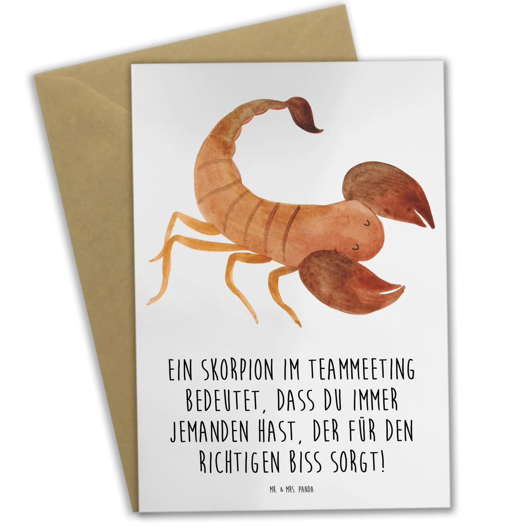 Grußkarte Skorpion Biss Klappkarte, Einladungskarte, Ansichtskarten, Glückwunschkarte, Hochzeitskarte, Geburtstagskarte, Grußkarte, Karte, Tierkreiszeichen, Sternzeichen, Horoskop, Astrologie, Aszendent
