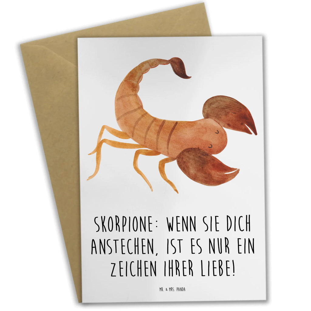 Grußkarte Skorpion Liebe Grußkarte, Ansichtskarten, Einladungskarte, Glückwunschkarte, Geburtstagskarte, Klappkarte, Hochzeitskarte, Karte, Tierkreiszeichen, Sternzeichen, Horoskop, Astrologie, Aszendent