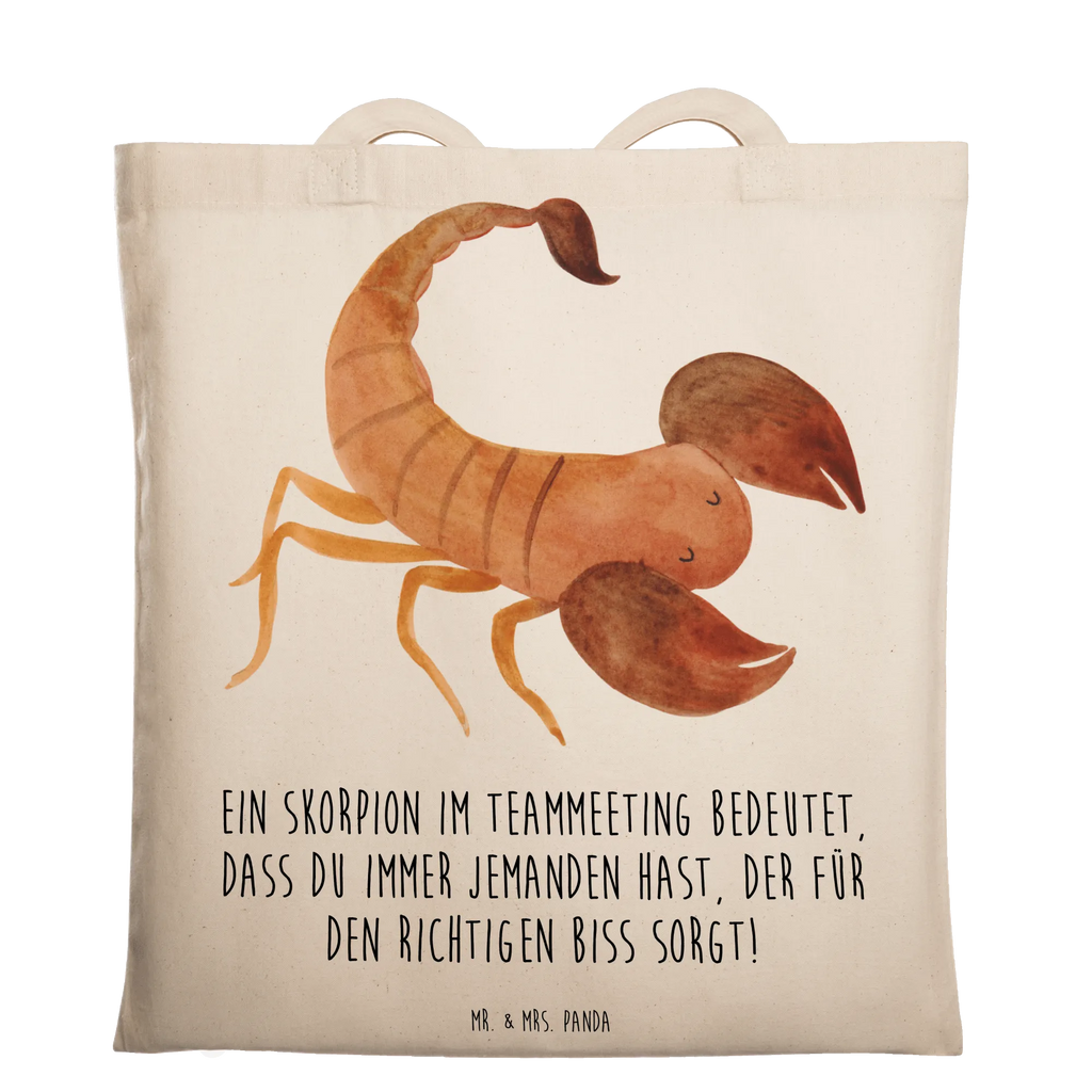 Tote bag Ein Skorpion im Teammeeting bedeutet, dass du immer jemanden hast, der für den richtigen Biss sorgt! Beuteltasche, Shopper, Einkaufstasche, Schultertasche, Strandtasche, Stoffbeutel, Beutel, Jutebeutel, Badetasche, Stofftasche, Jutetasche, Laptoptasche, Tragetasche, Tasche, Einkaufstüte, Umhängetasche, Tierkreiszeichen, Sternzeichen, Horoskop, Astrologie, Aszendent