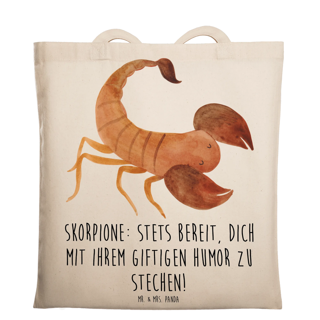 Tote bag Skorpione: Stets bereit, dich mit ihrem giftigen Humor zu stechen! Strandtasche, Tragetasche, Laptoptasche, Shopper, Tasche, Einkaufstasche, Umhängetasche, Stofftasche, Einkaufstüte, Schultertasche, Stoffbeutel, Badetasche, Jutetasche, Beutel, Jutebeutel, Beuteltasche, Tierkreiszeichen, Sternzeichen, Horoskop, Astrologie, Aszendent