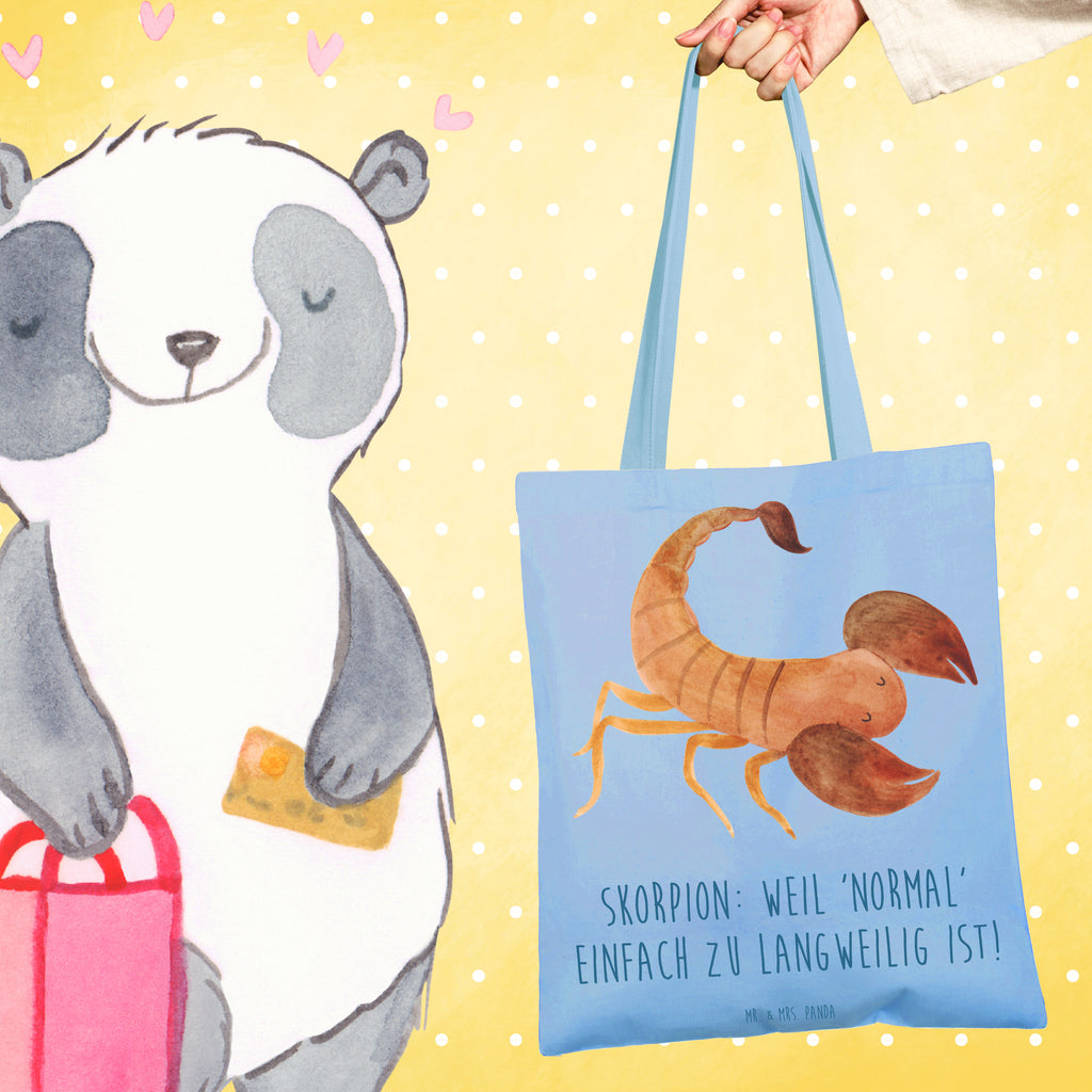 Tote bag Skorpion: Weil 'normal' einfach zu langweilig ist! Einkaufstüte, Schultertasche, Einkaufstasche, Stoffbeutel, Beuteltasche, Beutel, Jutetasche, Tasche, Umhängetasche, Stofftasche, Badetasche, Shopper, Jutebeutel, Tragetasche, Laptoptasche, Strandtasche, Tierkreiszeichen, Sternzeichen, Horoskop, Astrologie, Aszendent