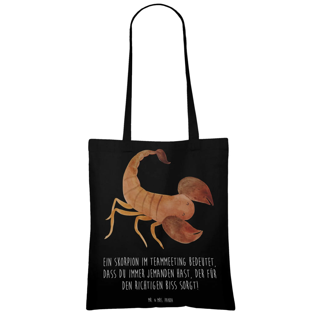 Tote bag Ein Skorpion im Teammeeting bedeutet, dass du immer jemanden hast, der für den richtigen Biss sorgt! Beuteltasche, Shopper, Einkaufstasche, Schultertasche, Strandtasche, Stoffbeutel, Beutel, Jutebeutel, Badetasche, Stofftasche, Jutetasche, Laptoptasche, Tragetasche, Tasche, Einkaufstüte, Umhängetasche, Tierkreiszeichen, Sternzeichen, Horoskop, Astrologie, Aszendent