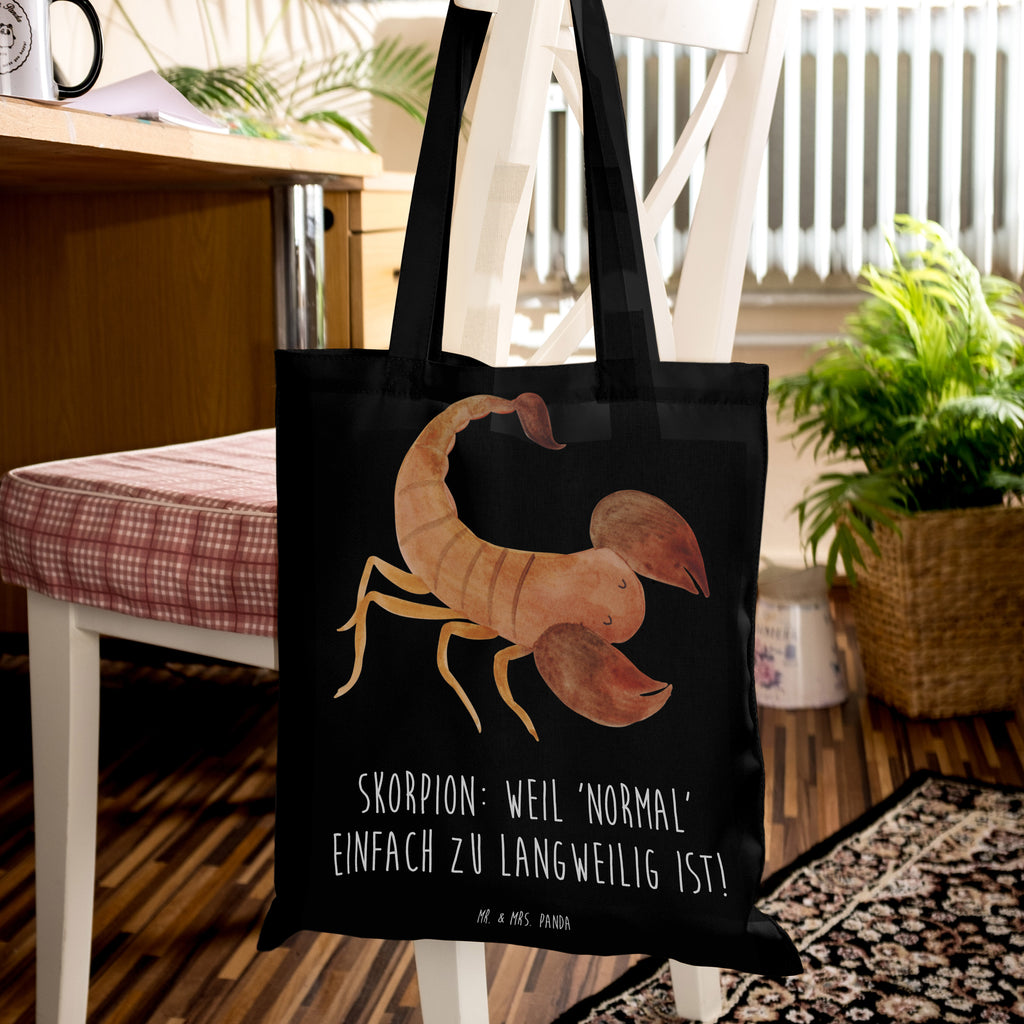 Tote bag Skorpion: Weil 'normal' einfach zu langweilig ist! Einkaufstüte, Schultertasche, Einkaufstasche, Stoffbeutel, Beuteltasche, Beutel, Jutetasche, Tasche, Umhängetasche, Stofftasche, Badetasche, Shopper, Jutebeutel, Tragetasche, Laptoptasche, Strandtasche, Tierkreiszeichen, Sternzeichen, Horoskop, Astrologie, Aszendent