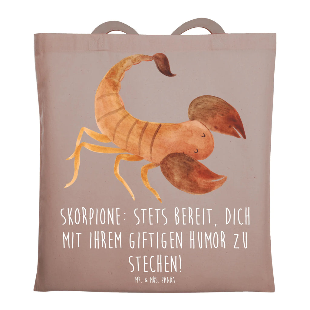 Tote bag Skorpione: Stets bereit, dich mit ihrem giftigen Humor zu stechen! Strandtasche, Tragetasche, Laptoptasche, Shopper, Tasche, Einkaufstasche, Umhängetasche, Stofftasche, Einkaufstüte, Schultertasche, Stoffbeutel, Badetasche, Jutetasche, Beutel, Jutebeutel, Beuteltasche, Tierkreiszeichen, Sternzeichen, Horoskop, Astrologie, Aszendent