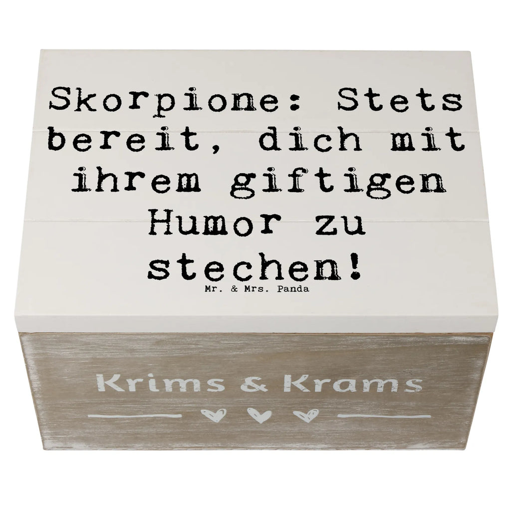 Holzkiste Spruch Skorpion Humor Aufbewahrungsbox, Schatulle, Truhe, Erinnerungskiste, Erinnerungsbox, Dekokiste, Schatzkiste, Kiste, XXL, Geschenkdose, Holzkiste, Geschenkbox, Tierkreiszeichen, Sternzeichen, Horoskop, Astrologie, Aszendent