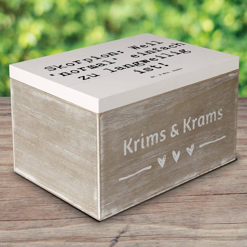 Holzkiste Spruch Skorpion Unikat Holzkiste, Geschenkdose, Geschenkbox, Schatzkiste, Dekokiste, Erinnerungsbox, Kiste, Schatulle, Aufbewahrungsbox, Erinnerungskiste, Truhe, XXL, Tierkreiszeichen, Sternzeichen, Horoskop, Astrologie, Aszendent