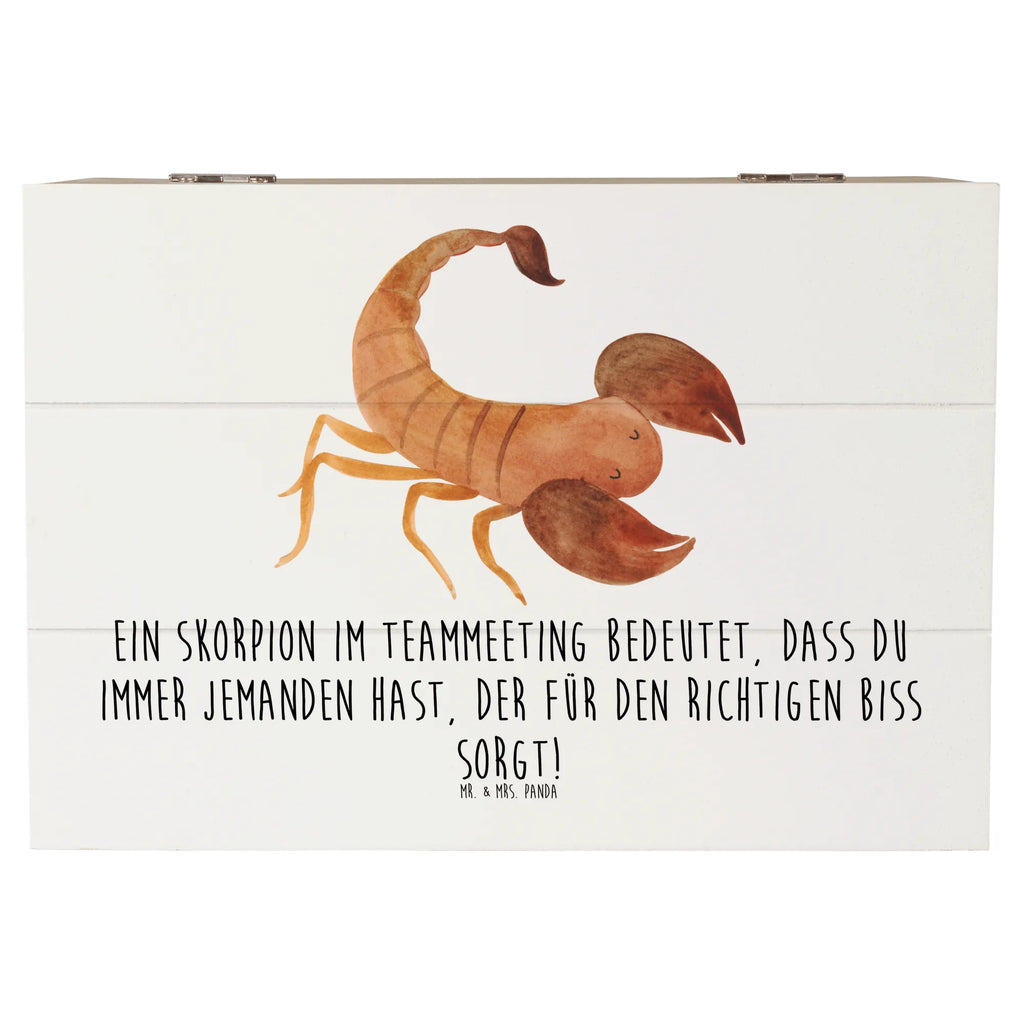 Wooden chest Ein Skorpion im Teammeeting bedeutet, dass du immer jemanden hast, der für den richtigen Biss sorgt! Geschenkbox, Aufbewahrungsbox, Kiste, Truhe, XXL, Schatulle, Erinnerungsbox, Holzkiste, Dekokiste, Geschenkdose, Schatzkiste, Erinnerungskiste, Tierkreiszeichen, Sternzeichen, Horoskop, Astrologie, Aszendent