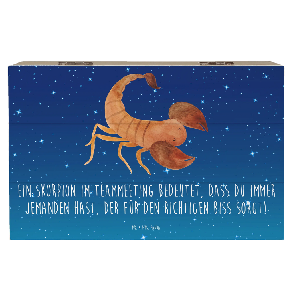 Wooden chest Ein Skorpion im Teammeeting bedeutet, dass du immer jemanden hast, der für den richtigen Biss sorgt! Geschenkbox, Aufbewahrungsbox, Kiste, Truhe, XXL, Schatulle, Erinnerungsbox, Holzkiste, Dekokiste, Geschenkdose, Schatzkiste, Erinnerungskiste, Tierkreiszeichen, Sternzeichen, Horoskop, Astrologie, Aszendent
