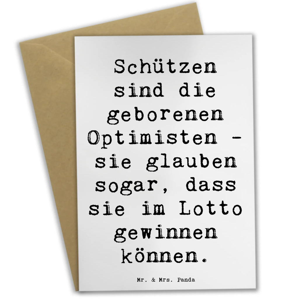 Grußkarte Spruch Schütze Optimist Glückwunschkarte, Karte, Geburtstagskarte, Ansichtskarten, Klappkarte, Hochzeitskarte, Einladungskarte, Grußkarte, Tierkreiszeichen, Sternzeichen, Horoskop, Astrologie, Aszendent