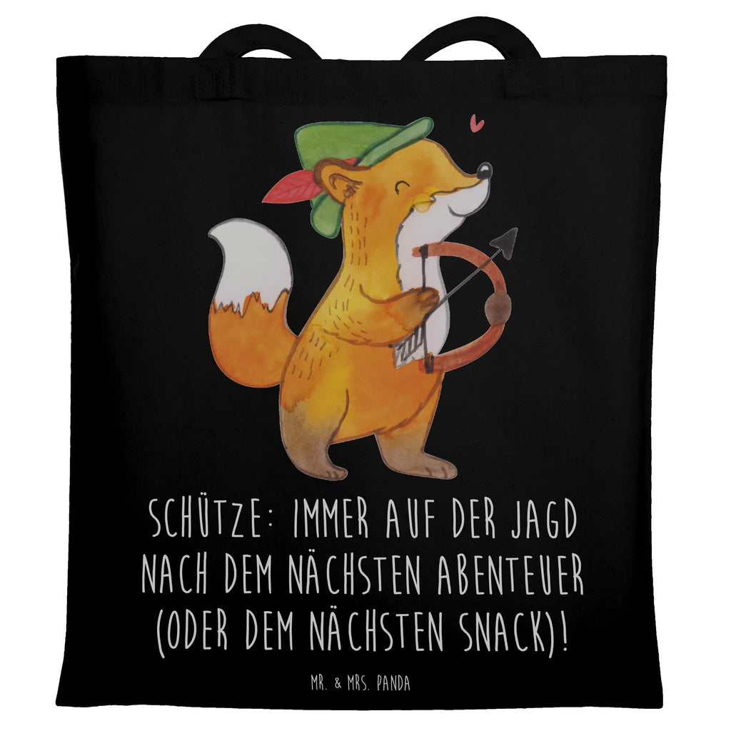 Tote bag Schütze: Immer auf der Jagd nach dem nächsten Abenteuer (oder dem nächsten Snack)! Badetasche, Einkaufstüte, Schultertasche, Strandtasche, Umhängetasche, Stoffbeutel, Stofftasche, Jutebeutel, Laptoptasche, Tasche, Tragetasche, Jutetasche, Einkaufstasche, Beutel, Shopper, Beuteltasche, Tierkreiszeichen, Sternzeichen, Horoskop, Astrologie, Aszendent