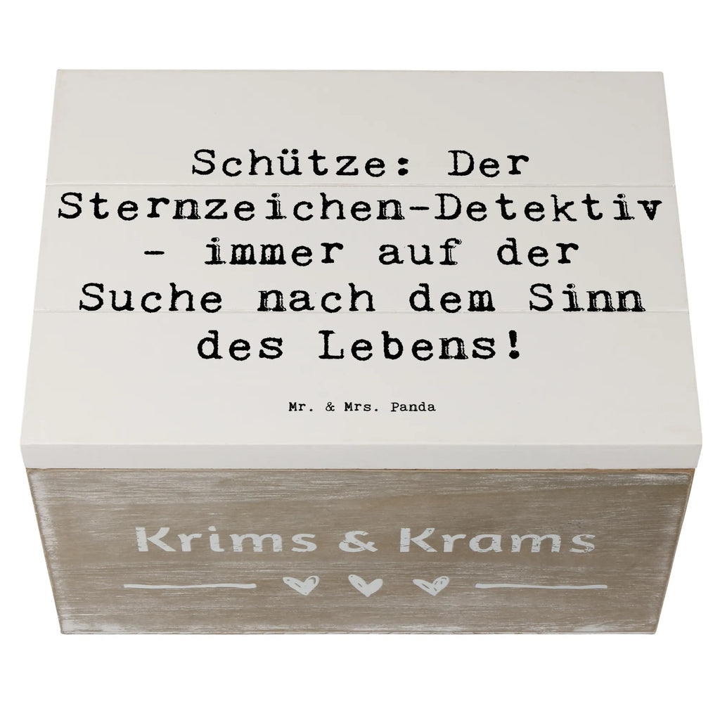 Holzkiste Spruch Schützenblick Schatzkiste, Aufbewahrungsbox, Geschenkdose, Truhe, Geschenkbox, Holzkiste, Schatulle, XXL, Kiste, Erinnerungsbox, Erinnerungskiste, Dekokiste, Tierkreiszeichen, Sternzeichen, Horoskop, Astrologie, Aszendent