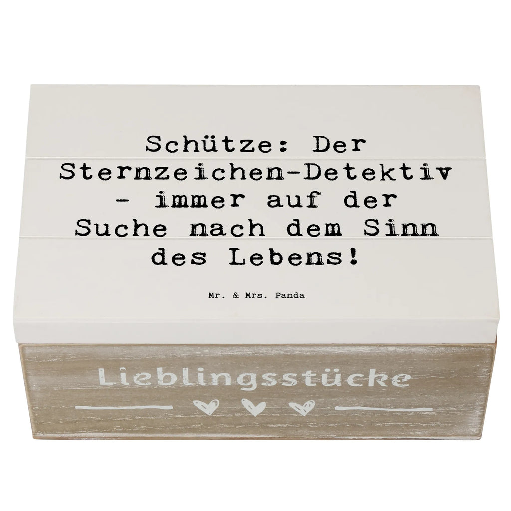 Holzkiste Spruch Schützenblick Schatzkiste, Aufbewahrungsbox, Geschenkdose, Truhe, Geschenkbox, Holzkiste, Schatulle, XXL, Kiste, Erinnerungsbox, Erinnerungskiste, Dekokiste, Tierkreiszeichen, Sternzeichen, Horoskop, Astrologie, Aszendent