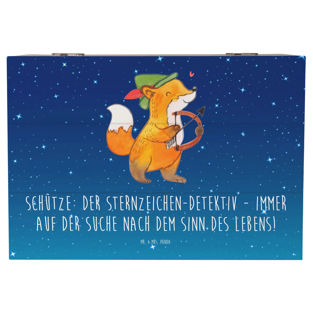Holzkiste Schützenblick Schatzkiste, Dekokiste, Holzkiste, Schatulle, Geschenkdose, Kiste, Aufbewahrungsbox, Geschenkbox, Erinnerungsbox, XXL, Erinnerungskiste, Truhe, Tierkreiszeichen, Sternzeichen, Horoskop, Astrologie, Aszendent