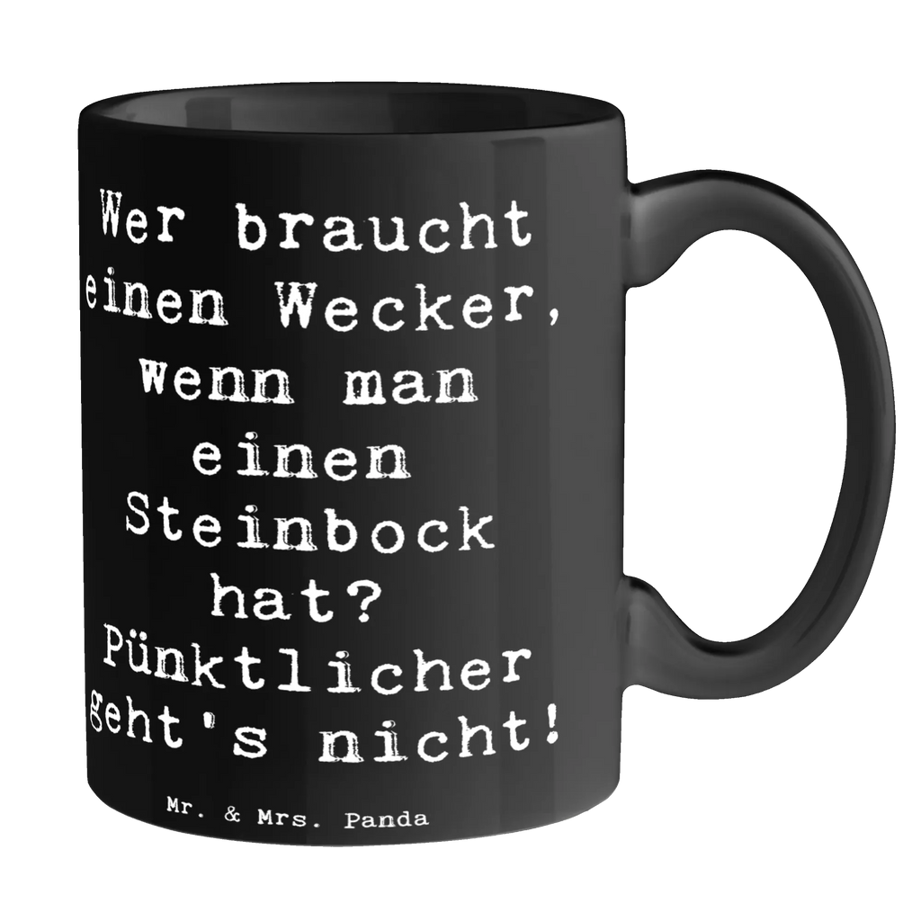 Tasse Spruch Steinbock Wecker Porzellantasse, Keramiktasse, Tasse mit Motiven, Bürotasse, Tasse mit Zitaten, Tasse, Kaffeetasse, Geschenktasse, Teetasse, Tierkreiszeichen, Sternzeichen, Horoskop, Astrologie, Aszendent