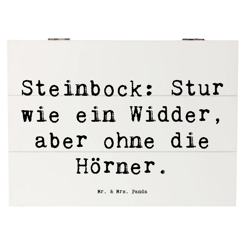 Wooden chest Saying Steinbock: Stur wie ein Widder, aber ohne die Hörner. Dekokiste, Schatzkiste, Schatulle, Erinnerungskiste, Aufbewahrungsbox, XXL, Kiste, Geschenkbox, Holzkiste, Geschenkdose, Erinnerungsbox, Truhe, Tierkreiszeichen, Sternzeichen, Horoskop, Astrologie, Aszendent