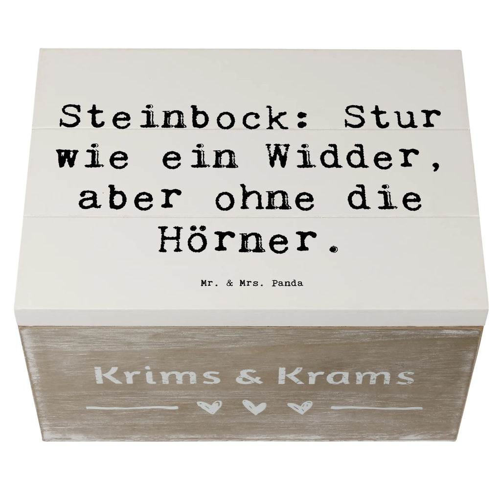 Wooden chest Saying Steinbock: Stur wie ein Widder, aber ohne die Hörner. Dekokiste, Schatzkiste, Schatulle, Erinnerungskiste, Aufbewahrungsbox, XXL, Kiste, Geschenkbox, Holzkiste, Geschenkdose, Erinnerungsbox, Truhe, Tierkreiszeichen, Sternzeichen, Horoskop, Astrologie, Aszendent