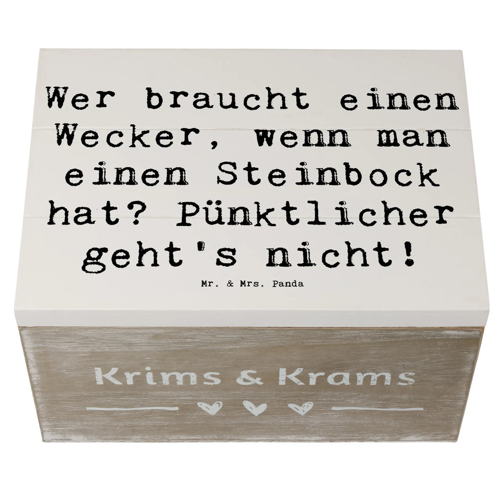 Holzkiste Spruch Steinbock Wecker Schatulle, Truhe, XXL, Erinnerungskiste, Erinnerungsbox, Dekokiste, Geschenkdose, Kiste, Schatzkiste, Holzkiste, Aufbewahrungsbox, Geschenkbox, Tierkreiszeichen, Sternzeichen, Horoskop, Astrologie, Aszendent