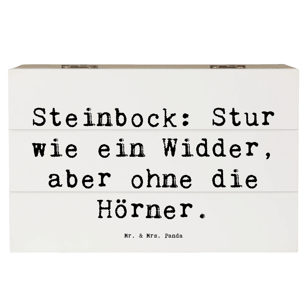 Wooden chest Saying Steinbock: Stur wie ein Widder, aber ohne die Hörner. Dekokiste, Schatzkiste, Schatulle, Erinnerungskiste, Aufbewahrungsbox, XXL, Kiste, Geschenkbox, Holzkiste, Geschenkdose, Erinnerungsbox, Truhe, Tierkreiszeichen, Sternzeichen, Horoskop, Astrologie, Aszendent